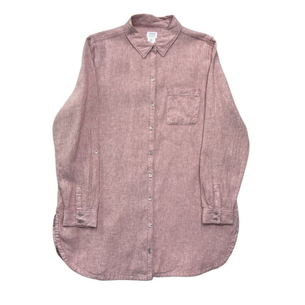 Sigrid Olsen Women's Size Large 100% Linen Button Up Shirt